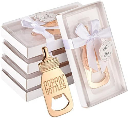  12pcs Bottle Opener Baby Shower Favor For Guest,Rose Gold Feeding Bottle Opener Wedding Favors Baby Shower Giveaways Gift To Guest, Party Favors Gift & Party Decorations Supplies (Blue, 12)