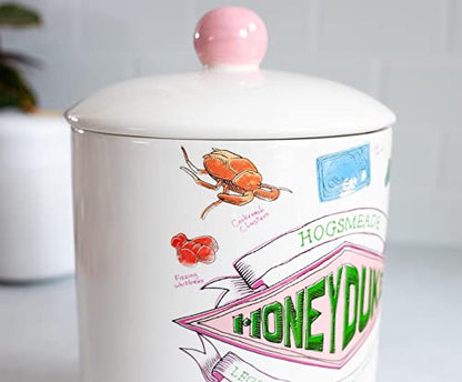  Harry Potter Honeydukes Sweets 10-Inch Ceramic Cookie Jar | Food Storage Jar For Candy, Spice | Flour And Sugar Containers With Lids, Home & Kitchen Canisters For Counter Top, Housewarming Gifts