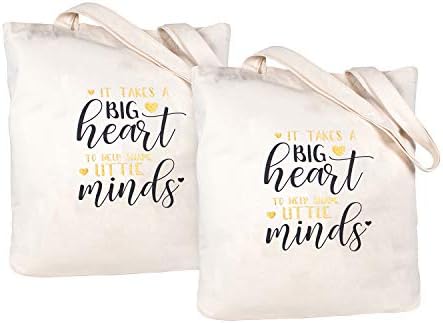  ELEGANTPARK Funny Teacher Gifts For Women Teacher Appreciation Gifts From Students Birthday Graduation Valentines Day Christmas Gifts For Teacher Tote Bag Black Cotton Canvas With Interior Pocket