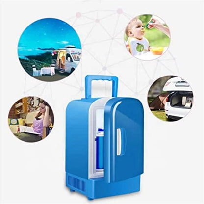  TONPOP Portable Makeups Refrigerator, Mini Refrigerator 4L Car Cooler 30-40W Dc 12v Ac 220-240v Hot And Cold Mode Cosmetic Storage Rv Travel Camping Gift (220v)