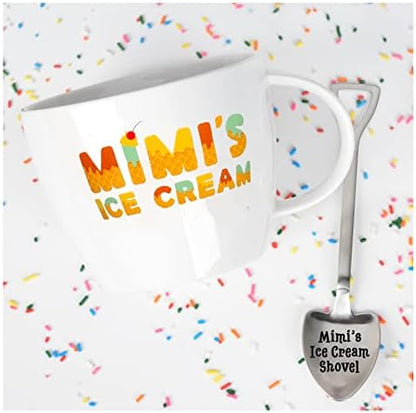  On Caffeine Gifts For Papa – Papa’s Ice Cream Bowl And Engraved Spoon Papa’s Ice Cream Shovel – Ideal Father’s Day Gift, Christmas Gift Or Birthday Gift (Papa)