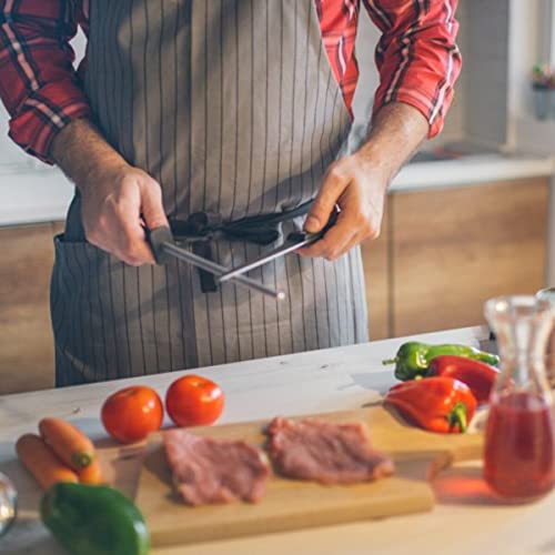  Stainless Steel Kitchen Knife Sharpener Rod - 12-inch Honing Steel Rod