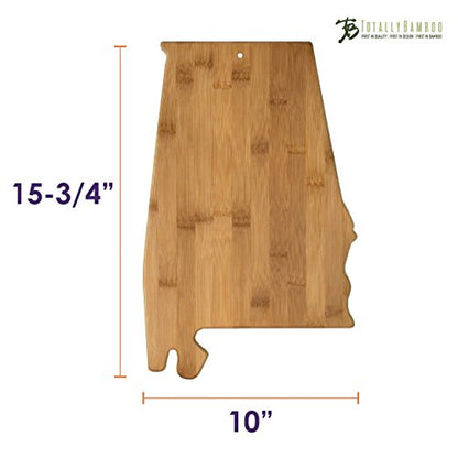  Alabama State Shaped Serving & Cutting Board, Natural Bamboo