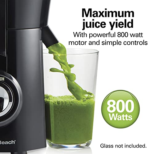 Hamilton Beach Juicer Machine, Big Mouth Large 3” Feed Chute For Whole Fruits And Vegetables, Easy To Clean, Centrifugal Extractor, BPA Free, 800W Motor, Black