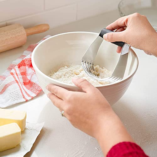  Astry Blender, Multi-Purpose Dough Blender Mixer, Stainless Steel Blades, Heavy Duty Pastry Cutter, Pastry Blender Stainless Steel, Pizza Dough Blender, Pastry Blender Stainless Steel