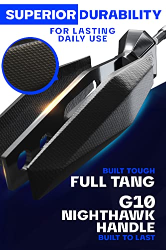  Honing Rod Steel - 9 Inch - Shadow Black Series - Black Titanium Nitride Coated - High Carbon 7CR17MOV-X Vacuum Treated Steel - Scratch Free - NSF Certified