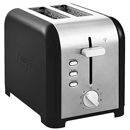  Enmore 2-Slice Toaster, Black Stainless Steel, Extra Wide Slots, Bagel And Defrost Functions, 9 Browning Levels, Removable Crumb Tray, For Bread, Toast, English Muffin, Toaster Strudel