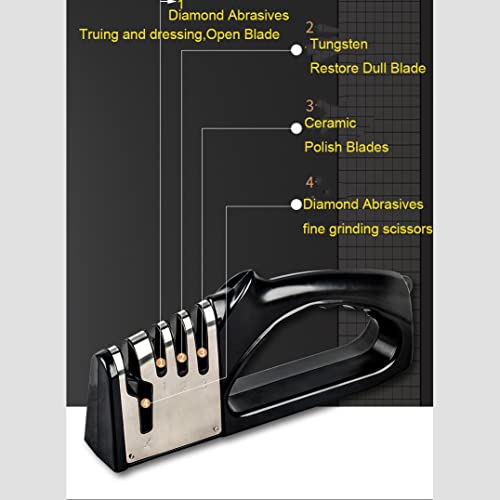  4-in-1 Kitchen Knife Sharpener, 4 Stage Knife Sharpening Tool, Professional Chef's Kitchen Knife Accessories, Manual Knife Sharpeners, Blade Sharpener, Kitchen Knives Repair, Restore And Polish Blades