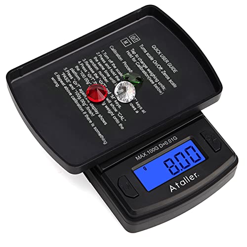  Mini Digital Pocket Scale, 100g By 0.01g, Digital Grams Scale, Jewelry Scales, Battery Included (Max: 100g D=0.01g)