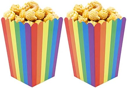  Black Popcorn Boxes - Paper Popcorn Box - Small Movie Theater Popcorn Containers, Carnival Circus Party Supplies,Pack Of 36