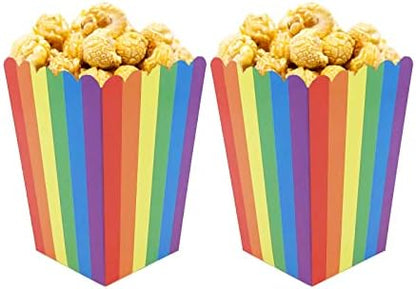  Black Popcorn Boxes - Paper Popcorn Box - Small Movie Theater Popcorn Containers, Carnival Circus Party Supplies,Pack Of 36