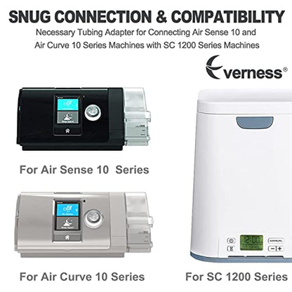  Tubing Adapter For Air Sense 10 And Air Curve 10 Series, Compatible With SC 1200 Machine, Connect 10 Series Machine With SC 1200 Machine, Easy To Use & Tight Seal, Everness Supplies
