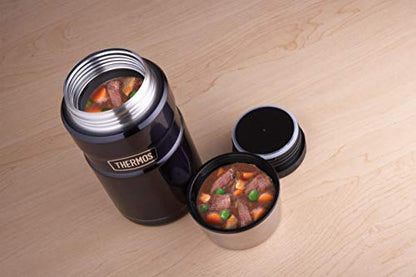Thermos Stainless King Vacuum-Insulated Food Jar, 24 Ounce, Matte Steel