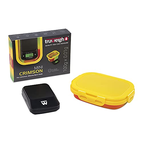  Mini Crimson Digital Scale - (100g X 0.01g Black/Purple) -Digital Kitchen Scale With Bowl - Digital Travel Scale - Portable Food Scale - Meal Prep Weight Scale - Digital Gram Scale