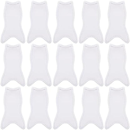  15 Pieces Reusable Popsicle Holders Popsicle Bags Freezer Ice Pop Sleeves Antifreezing Ice Pop Holders, White Fish Style