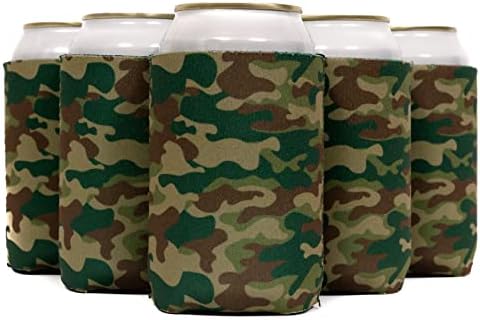  Can Cooler Sleeve (6 Pack) 12 Oz Neoprene Collapsible Cooler Can, Insulated Can Holder, 4mm Thick Beer &Soda Can Cover, Police Cooler Can Covers(Tie - Dye Mix)
