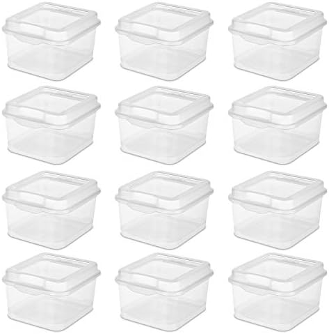  18058606 Large Flip Top, Clear, 6-Pack