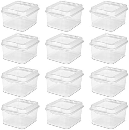  18058606 Large Flip Top, Clear, 6-Pack