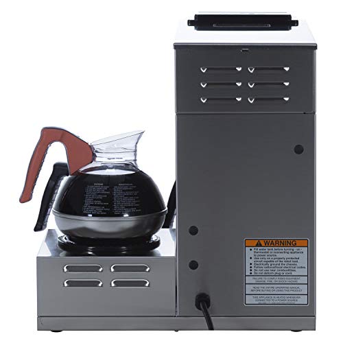 BUNN® VP17-3, 12-Cup Low Profile Pourover Commercial Coffee Maker, 3 Lower Warmers, 13300.0003