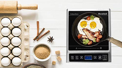  1800W Commercial Induction Cooktop Countertop Stove Electric Stove Burner With LCD Screen And ANTI-SKIP SURFACE (120V)