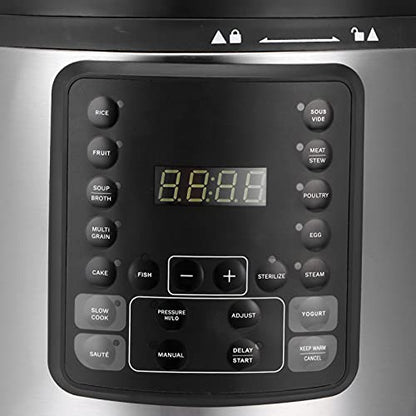  Electric Pressure Cooker, 6L Capacity Multifunction Slow Cooker, Adjustable Temperature 125‑400℉, For Kitchen Utensils