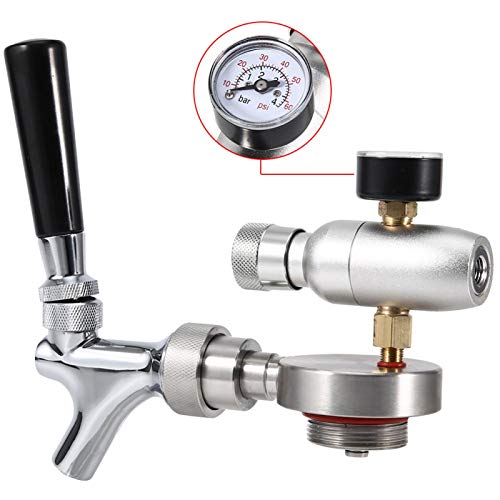  Beer Faucet Stainless Steel Beer Spear Faucet Tap Dispenser Kit For 2L/3.6L/4L Mini Keg Beer Growler