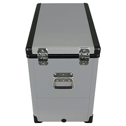  FM-452SG 45 Quart Slimfit Portable Refrigerator, AC 115V/ DC 12V Real Freezer For Car, Home, Camping, RV-8°F To 50°F, Charcoal, Gray