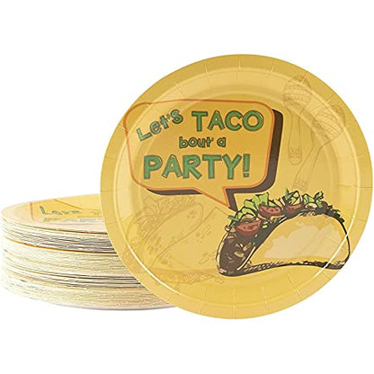  Cinco De Mayo Paper Plates, Let’s Taco Bout A Party (9 In, 80 Pack)