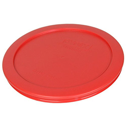 Pyrex 7201-PC 4-Cup Red Plastic Food Storage Lid, Made In USA - 6 Pack