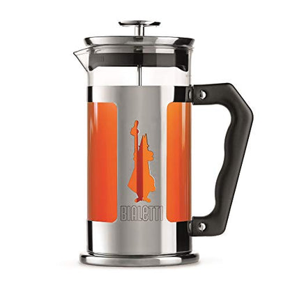 Bialetti French Press Coffee Maker, 3 Cup, Preziosa Stainless Steel