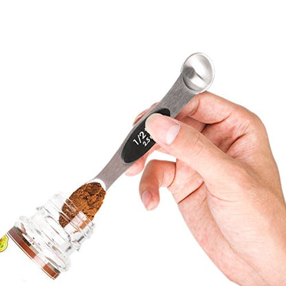  Magnetic Measuring Spoons Set Dual Sided Stainless Steel Measuring Spoon Stackable Teaspoon For Measuring Dry And Liquid Ingredients