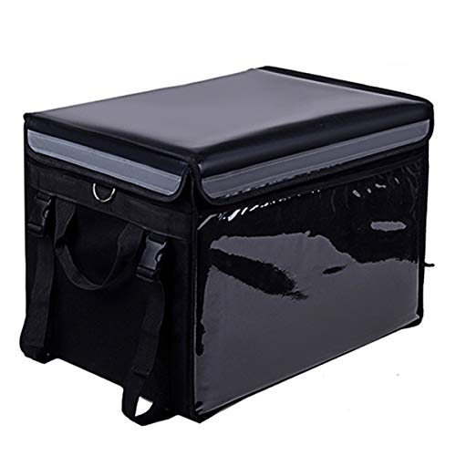  Insulated Food Delivery Bag Waterproof Portable Insulated Grocery Tote Food Warmer Bag Takeaway Box For Restaurant Delivery Grocery Shopping (Black)