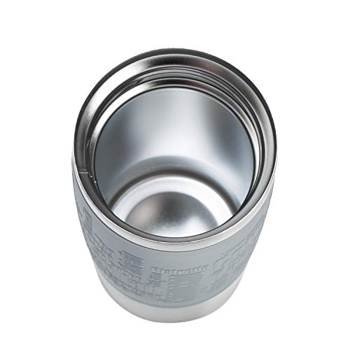 Emsa Msa N20131 Travel Mug Thermo/Insulated Stainless Steel 0.5 Litres Hot 4 Hours Cold 8 Hours BPA Free 100% Leak Proof Dishwasher Safe 360° Drinking Opening Grey