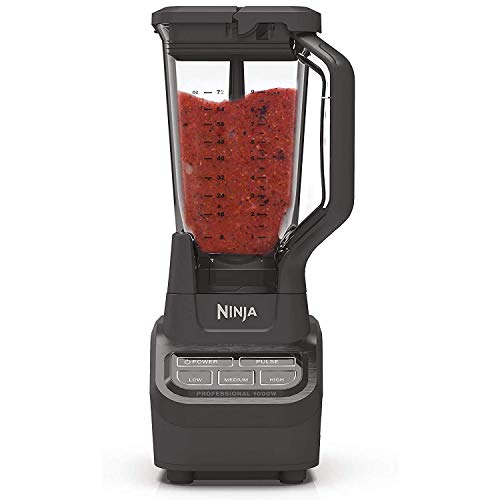 Ninja Professional BL710WM 1000 Watt Smoothie Maker Margarita Mixer Ice Crusher Food Processor Kitchen Blender (Renewed)