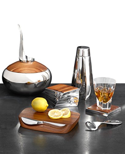  Blend Bar Board With Knife | 9-Inch Board | 7-Inch Knife | Made Of Acacia Wood And Stainless Steel | Ideal For Prep And Serving | Designed By Neil Cohen