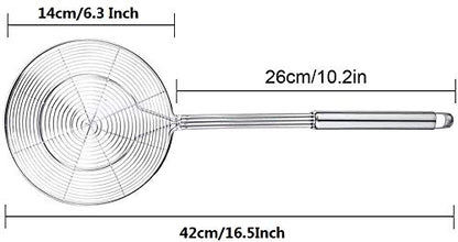  Wire Kitchen Skimmer Spider Strainer Stainless Steel Food Colander Slotted Ladle Scoop For Pasta Deep Frying Chips