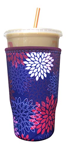  Neoprene Iced Coffee Sleeve - Large Midnight Mums