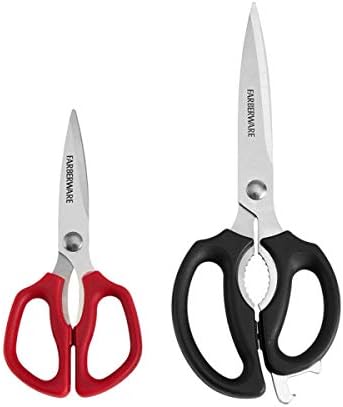  2-Piece Stainless Steel Utility Shears, Black