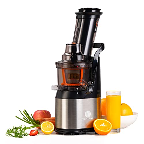  Slow Press Masticating Juicer,Easy To Clean,BPA Free,Vegetable,Fruits Juice,Compact,Black