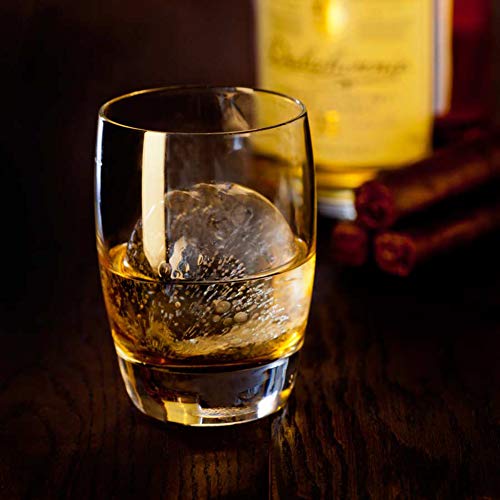  Whiskey Ice Ball Maker Crystal Clear Ice Ball Molds Large Sphere Ice Cube Trays For Whiskey, Cocktail, Brandy, Bourbon