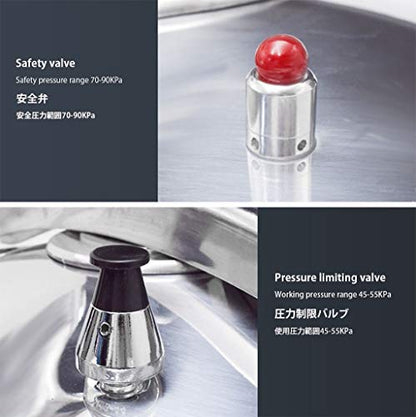  Aluminum Alloy Pressure Cooker, Professional Explosion-proof Large-capacity Household And Commercial Quick Cooking Pot, Suitable For Kitchen, Restaurant, School Canteen, 18L, 25L, 33L, 50L