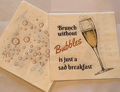 GENERIC 30 Cocktail Napkins. Disposable Paper Beverage Napkins For Your Bar, Happy Hour, Brunch, Mimosas, Wine Parties, Bachelorette, Easter, Birthdays And Holidays. Great Gift Or Stocking Stuffer- 30ct.
