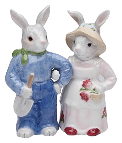  SS-CG-30205, 4.5 Inch Rosy Rabbits-Bunnies Salt And Pepper Shaker, Set Of 2