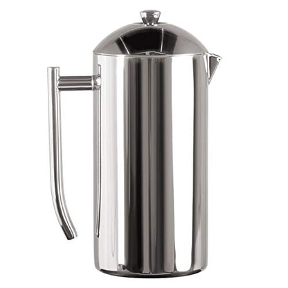  Double-Walled Stainless-Steel French Press Coffee Maker, Polished, 17 Ounces
