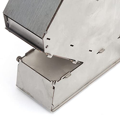  Rocket Stove, Portable Backpacking Stove Detachable Unlimited Fuel Source Stainless Steel For Outdoor Cooking