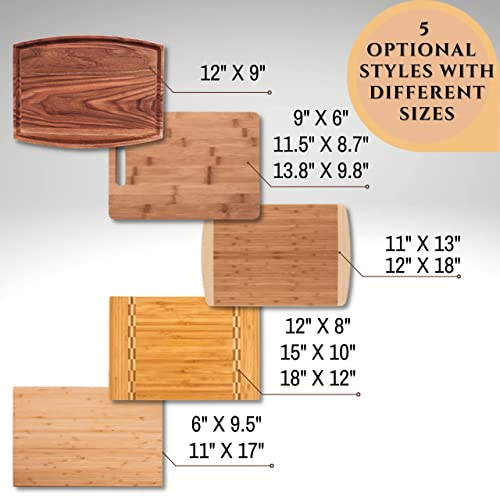  Personalized Cutting Board, 11 Designs, 5 Wood Styles Cutting Board - Wedding Gifts For Couple, Housewarming Gifts, Personalized Gifts For Mom And Dad, Grandma Gifts, Engraved Kitchen Sign