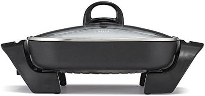 Bella Electric Skillet And Frying Pan With Glass Lid, Nonstick Coating, Cool Touch Handles, Removable Heating Probe, Dishwasher Safe, 12 X 12 Inch, Copper