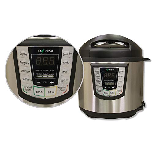  7 In One Electric Pressure Cooker Black Digital Display