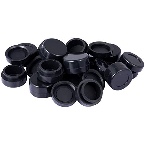  5ML Non-Stick Silicone Wax Containers 50pcs Multi Use Storage Jars Oil Concentrate (Black)