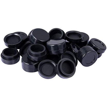  5ML Non-Stick Silicone Wax Containers 50pcs Multi Use Storage Jars Oil Concentrate (Black)
